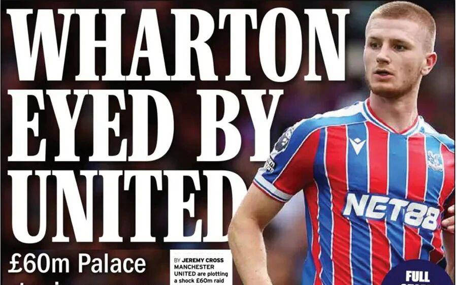 曼联若重返欧冠计划砸6500万引进沃顿 现场观赛水晶宫检验新星潜力